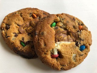 Triple chocolate M&M cookie