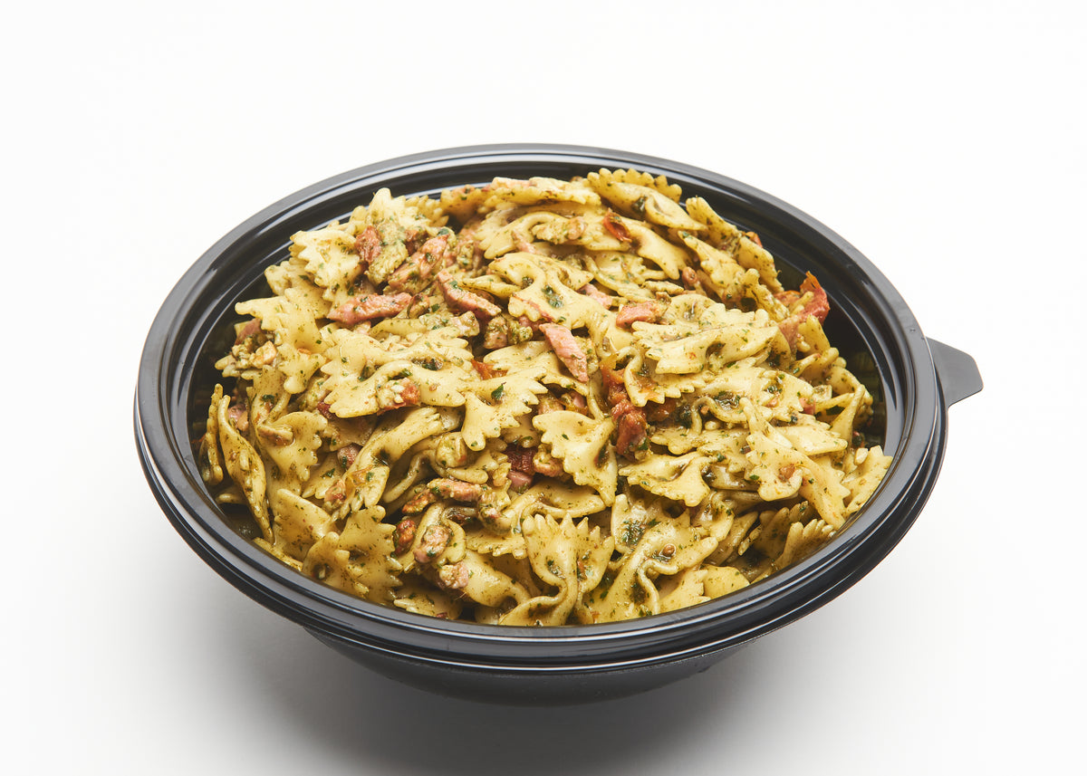 Pasta Pesto Salad with bacon